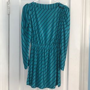 Aqua 70’s party dress